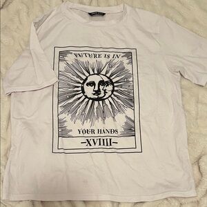 SHEIN Cream Sun Graphic Tee